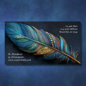 Carte De Visite Conception Artistique Bohème Gras Turquoise Or