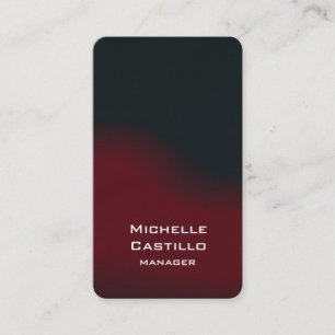 Carte De Visite Conception artistique verticale rouge noir unique