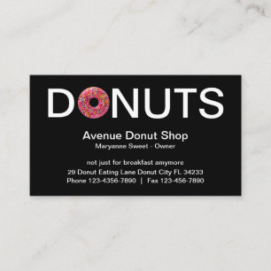 Carte De Visite Conception astucieuse des boutiques de donut