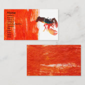 Carte De Visite conception audacieuse moderne de homard de fruits (Devant / Derrière)