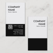 Carte De Visite conception audacieuse votre propre code de QR (Devant / Derrière)