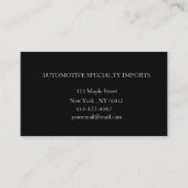 Carte De Visite Conception automatique professionnelle de fibre de (Dos)