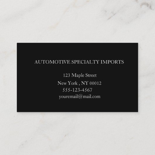 Carte De Visite Conception automatique professionnelle de fibre de (Dos)