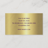 Carte De Visite Conception baroque turquoise et violette (Dos)