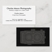 Carte De Visite Conception bilatérale de photographe simple (Devant / Derrière)