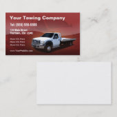 Carte De Visite Conception blanche de camion de Towing Company (Devant / Derrière)