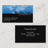 Carte de visite : : Conception bleue 1 de carte du (Devant / Derrière)