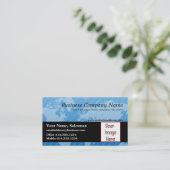 Carte de visite : : Conception bleue 2 de carte du (Debout devant)