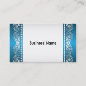 Carte De Visite Conception bleue et argentée professionnelle de (Dos)
