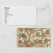 Carte De Visite Conception bleue et orange de papier peint de (Devant / Derrière)