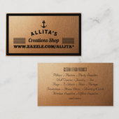 Carte De Visite Conception bronze (Devant / Derrière)