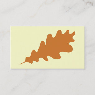 Carte De Visite Conception Brown de feuilles de chêne.