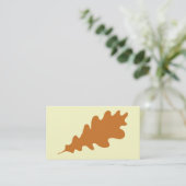 Carte De Visite Conception Brown de feuilles de chêne. (Debout devant)