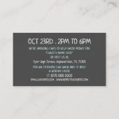 Carte De Visite Conception, Charité Lavage de Voiture Événement Ad (Dos)