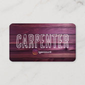 Carte De Visite Conception Charpentier Rustique Code QR Menuiserie (Dos)