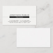 Carte De Visite Conception chic lisse moderne professionnelle de (Devant / Derrière)