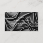 Carte De Visite Conception chique, noire, lisse, en soie (Dos)