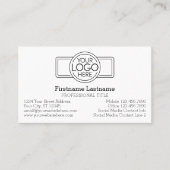 Carte De Visite Conception Classique avec Logo et Coordonnées (Devant)