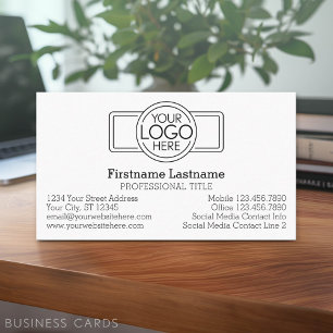 Carte De Visite Conception Classique avec Logo et Coordonnées
