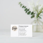 Carte De Visite Conception Classique avec Logo et Coordonnées (Debout devant)