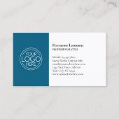 Carte De Visite Conception Classique avec Logo et Coordonnées - Bl (Devant)