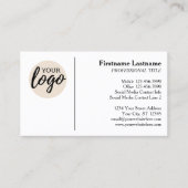 Carte De Visite Conception classique avec logo et informations de  (Devant)