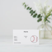 Carte De Visite conception classique de base-ball (Debout devant)