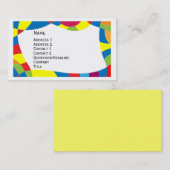 Carte De Visite Conception colorée (Devant / Derrière)