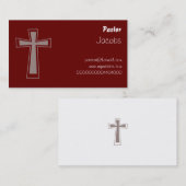 Carte De Visite Conception croisée, pasteur, (Devant / Derrière)