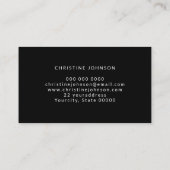 Carte De Visite conception d'abeilles sur arrière - plan noir (Dos)