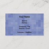 Carte De Visite Conception d'abrégé sur bleu (Dos)
