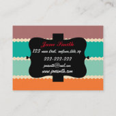 Carte De Visite Conception d'abrégé sur rangées de losange (Dos)