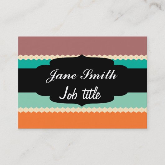 Carte De Visite Conception d'abrégé sur rangées de losange (Devant)