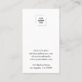 Carte De Visite Conception d'affiche de branding de bijoux blancs  (Dos)