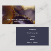 Carte De Visite Conception d'Agate blanc Brown violet (Devant / Derrière)