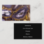 Carte De Visite Conception d'Agate blanc Brown violet (Devant / Derrière)