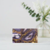 Carte De Visite Conception d'Agate blanc Brown violet (Debout devant)