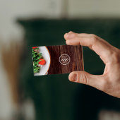 Carte De Visite Conception d'Aliments Sains Simple & Moderne Chef