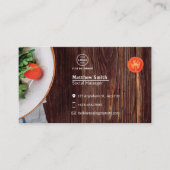 Carte De Visite Conception d'Aliments Sains Simple & Moderne Chef (Devant)