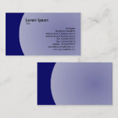 Carte De Visite Conception d'arc - bleu marine (Devant / Derrière)