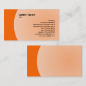 Carte De Visite Conception d'arc - orange (Devant / Derrière)