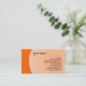 Carte De Visite Conception d'arc - orange (Debout devant)