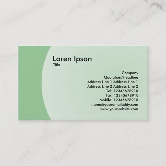 Carte De Visite Conception d'arc - vert fané (Devant)