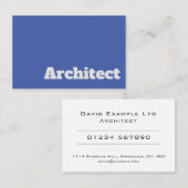 Carte De Visite Conception d'architecte gras et transparent (Devant / Derrière)