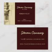 Carte De Visite Conception d'architecture gothique de ~ (Devant / Derrière)