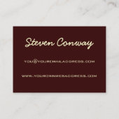 Carte De Visite Conception d'architecture gothique de ~ (Dos)