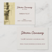 Carte De Visite Conception d'architecture gothique de ~ (Devant / Derrière)