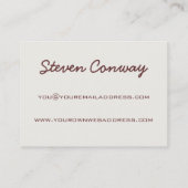 Carte De Visite Conception d'architecture gothique de ~ (Dos)