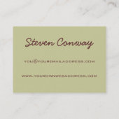 Carte De Visite Conception d'architecture gothique de ~ (Dos)