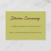 Carte De Visite Conception d'architecture gothique de ~ (Dos)